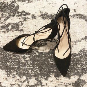 NEW Tahari Suede Blair Heel Black SZ 8.5